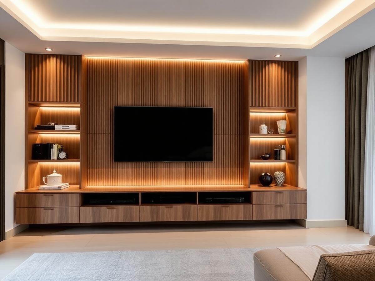 TV Unit interior project by Royal Interiors